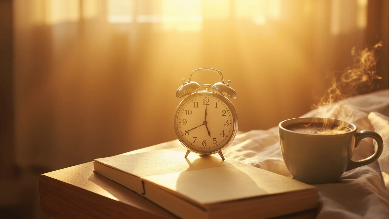 Analoge Uhr mit Zeigern auf 10:10 Uhr als Symbol für die Bedeutung dieser Uhrzeit